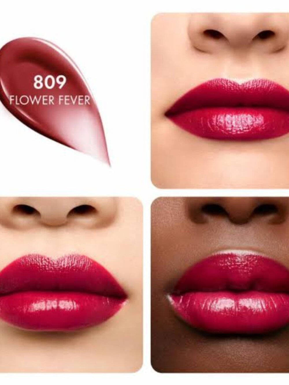 👄💄❤️BNIB GUERLAIN KISS KISS SHINE BLOOM LIP FLOWER FEVER 809